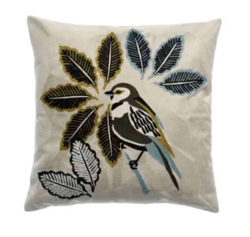 Coussin brod avec oiseau Modle Zazu