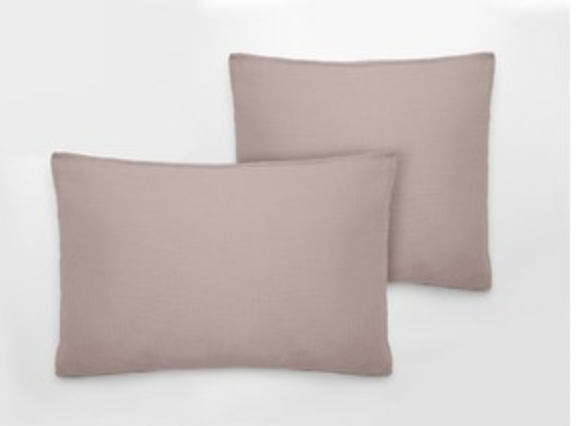 Taies d'oreiller Mousseline de coton Collection Milos Couleur Rose